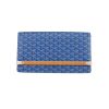 Pochette Goyard   in tela Goyardine blu e legno - 360 thumbnail