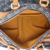 Louis Vuitton  Neo Speedy handbag  in blue monogram denim canvas  and natural leather - Detail D3 thumbnail