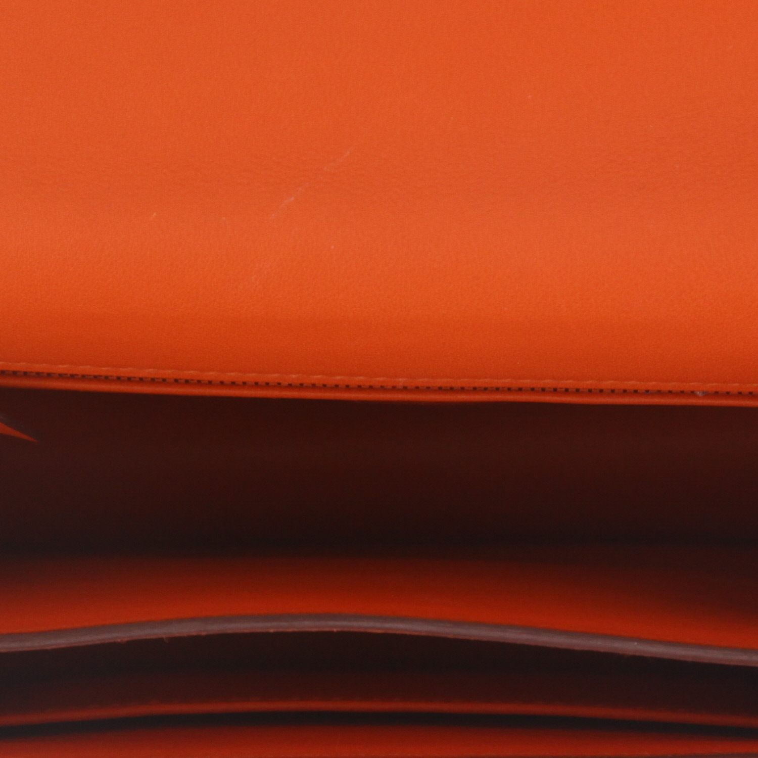 Hermès  Constance handbag  in orange Swift leather - Detail D3