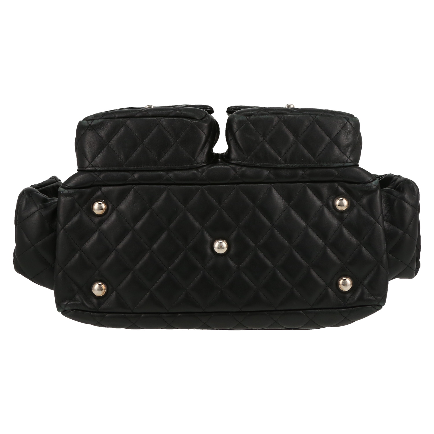 Bolso de mano Chanel  Cambon Reporter en cuero acolchado negro - Detail D1