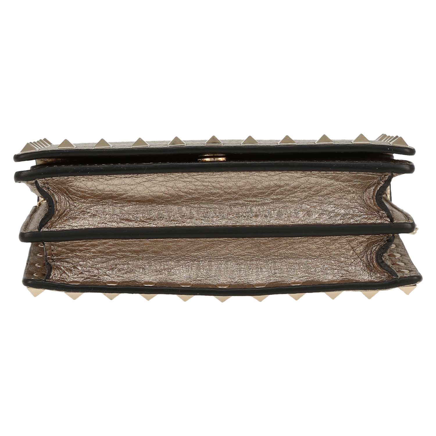 Borsa a tracolla Valentino Garavani  Rockstud in pelle dorata - Detail D1