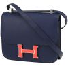 Bolso de mano Hermès  Constance en cuero epsom azul marino - 00pp thumbnail