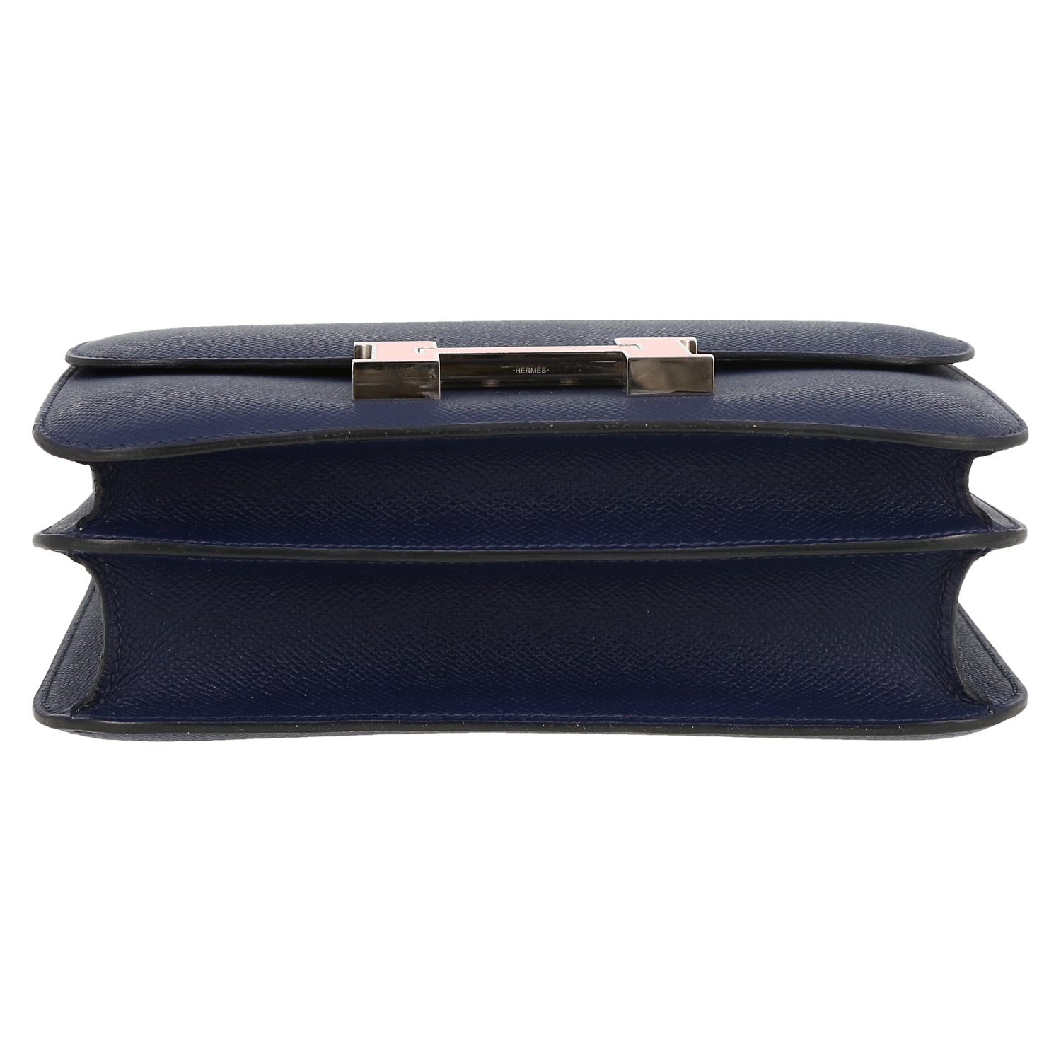 Borsa Hermès  Constance in pelle Epsom blu marino - Detail D1