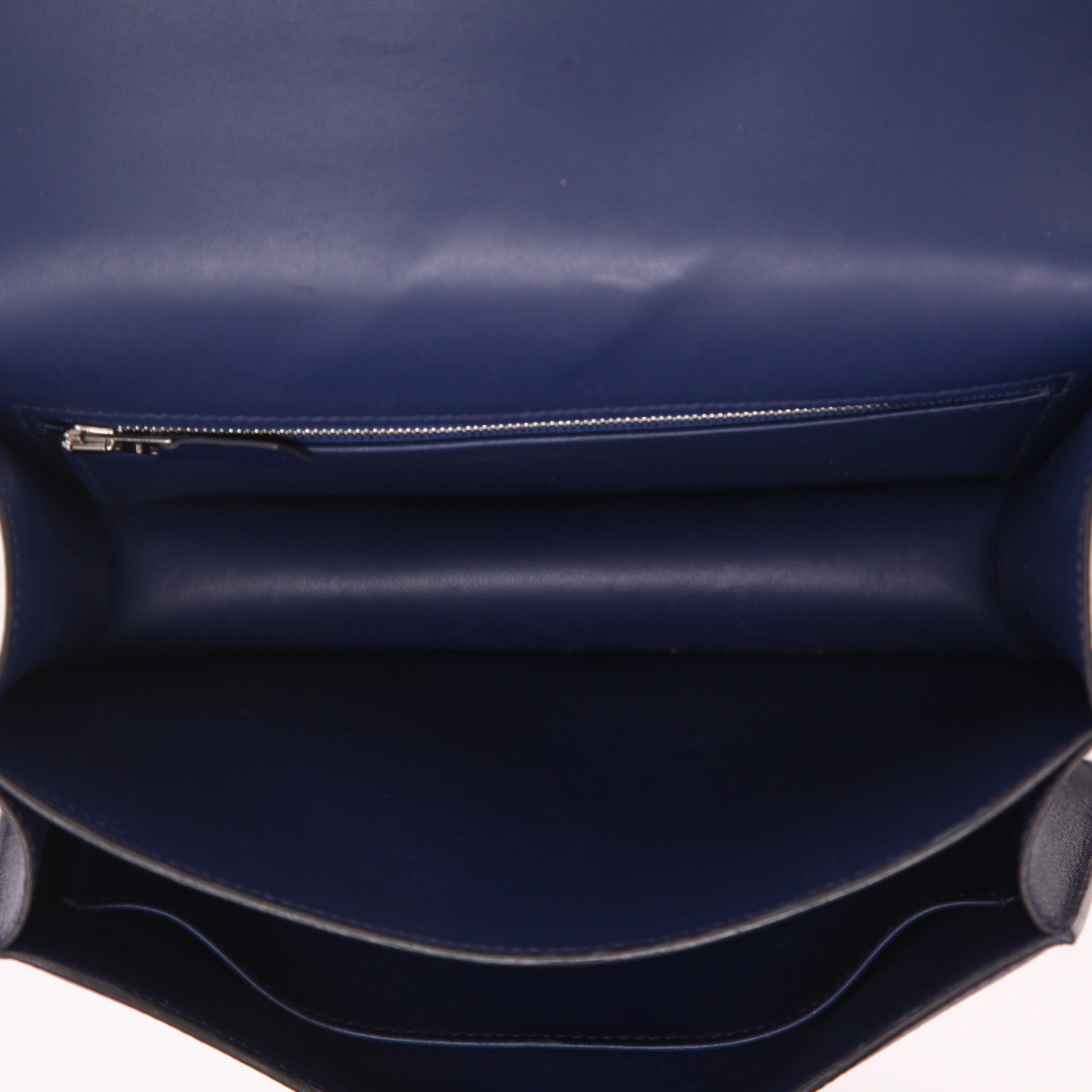 Hermès  Constance handbag  in navy blue epsom leather - Detail D3