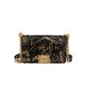 Chanel  Boy small model  shoulder bag  in black and gold quilted leather - 360 thumbnail