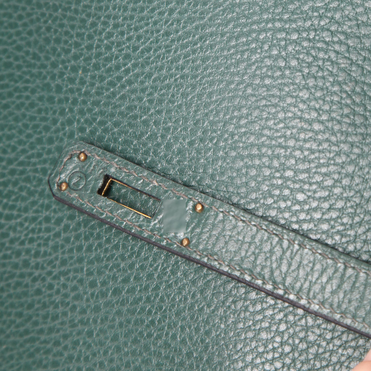 Sac à main Hermès  Birkin 40 cm en cuir Fjord Vert Bengale - Detail D4