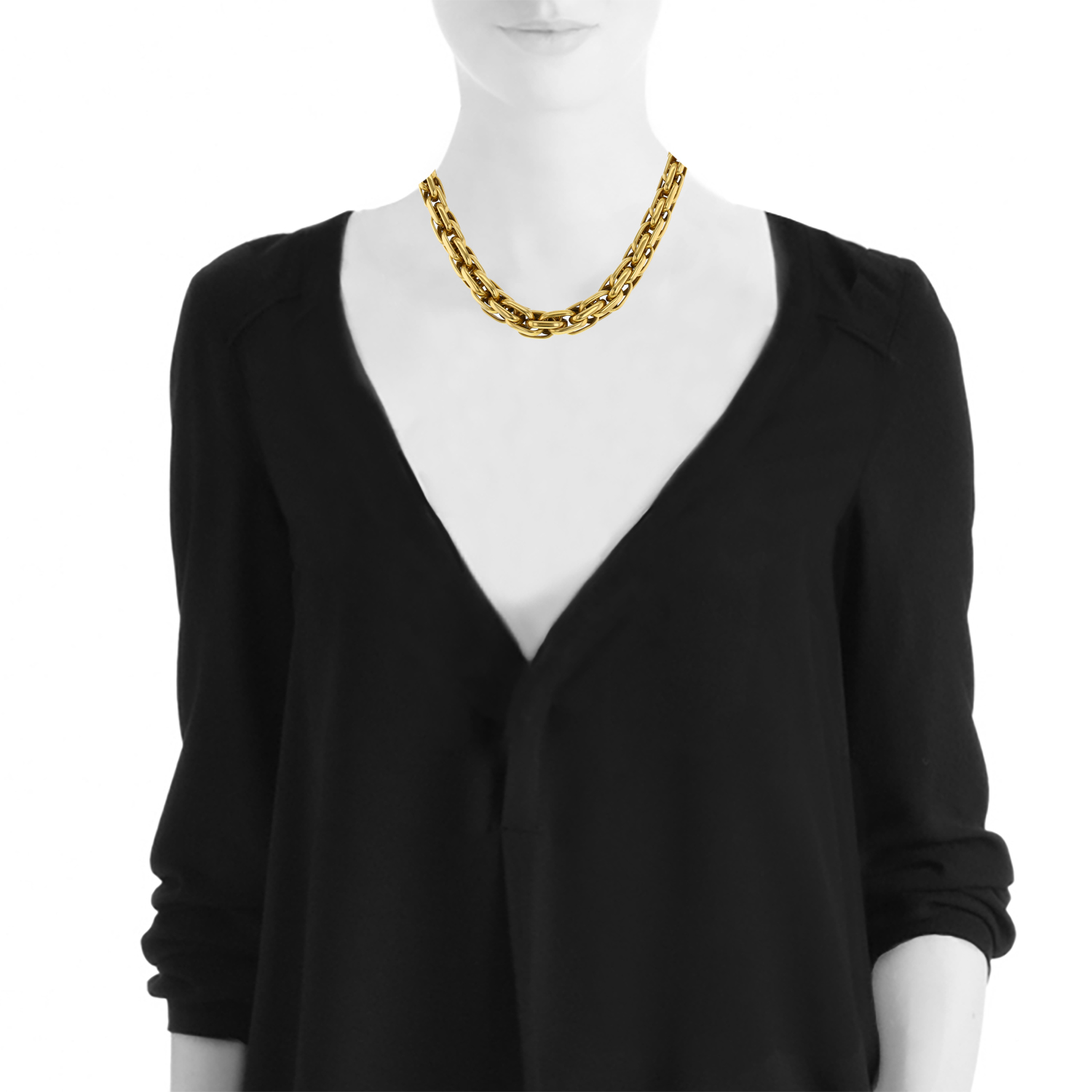 Vintage  necklace in yellow gold - Detail D1