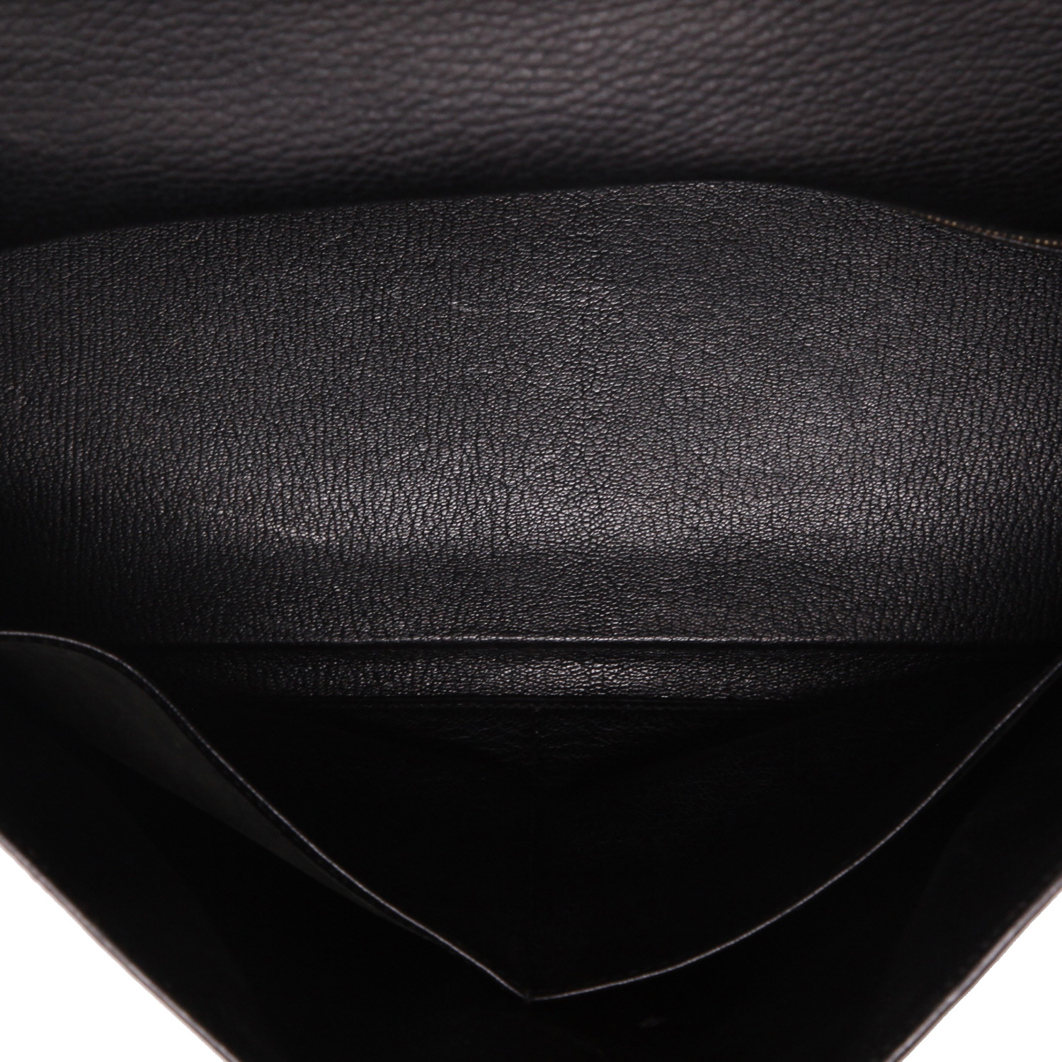 Hermès  Kelly 35 cm handbag  in black Fjord leather - Detail D4