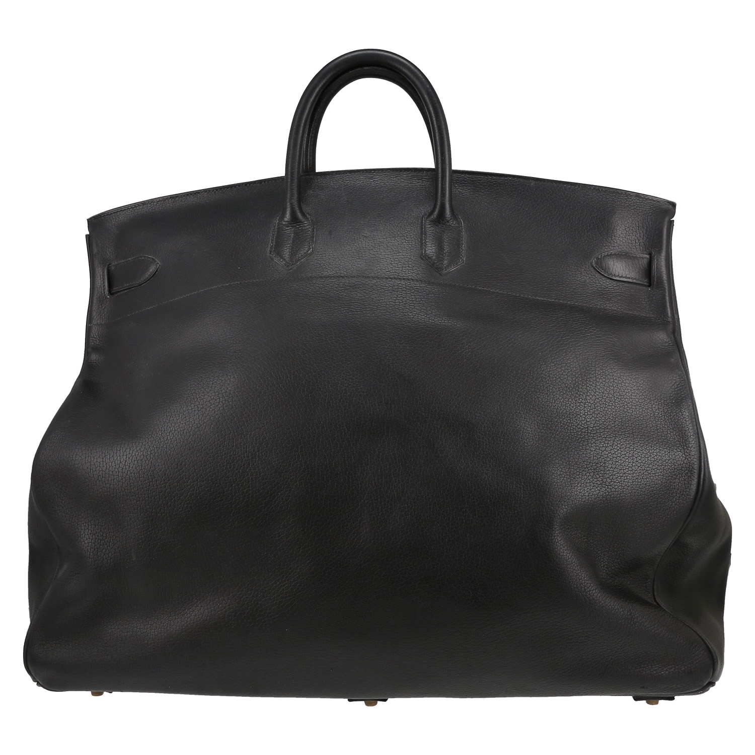 Hermès  Haut à Courroies travel bag  in black Ardenne leather - Detail D5