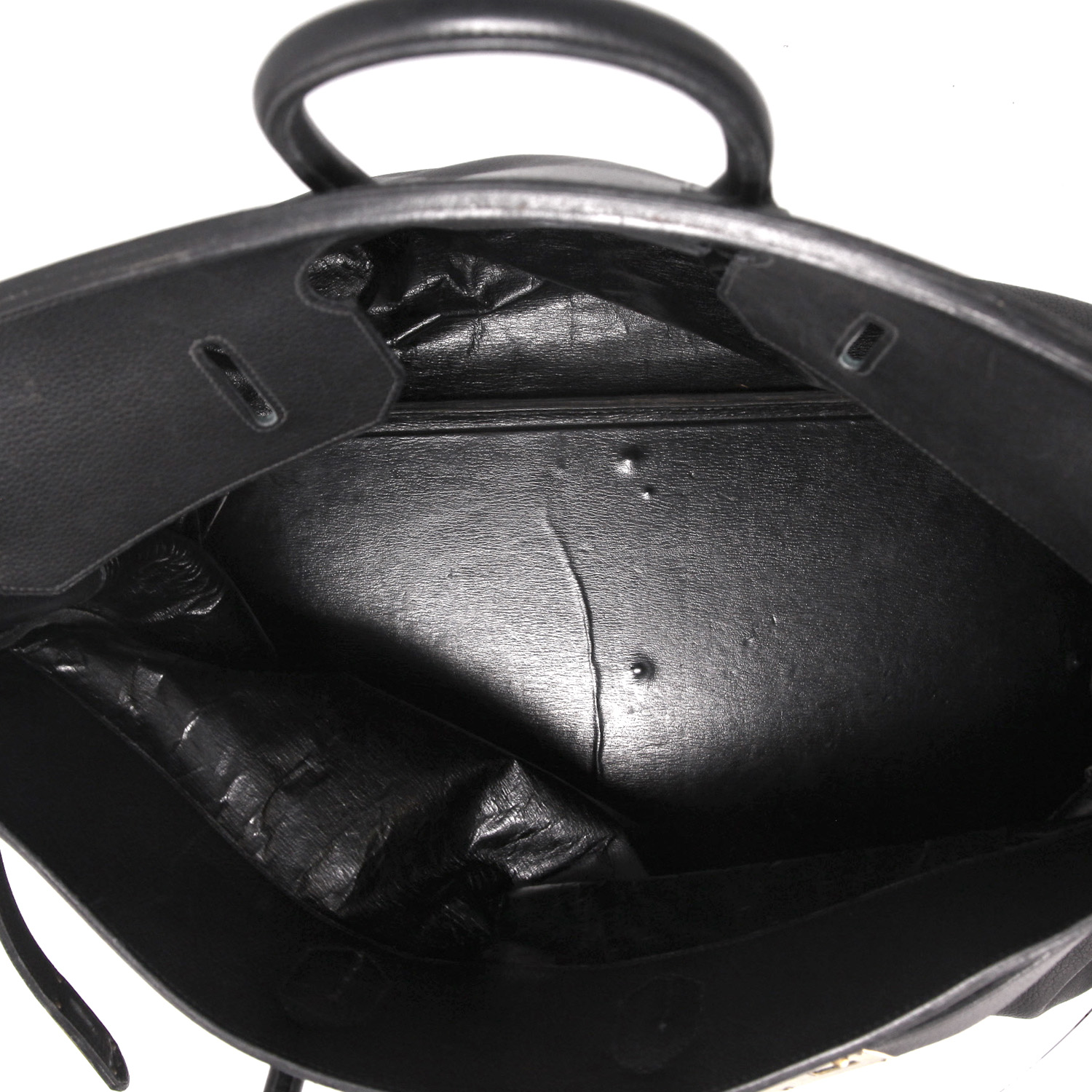 Hermès  Haut à Courroies travel bag  in black Ardenne leather - Detail D7