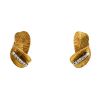 Vintage  earrings in yellow gold, 14 carats yellow gold and diamonds - 00pp thumbnail