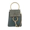 Chloé  Faye shoulder bag  in blue leather  and blue suede - 360 thumbnail