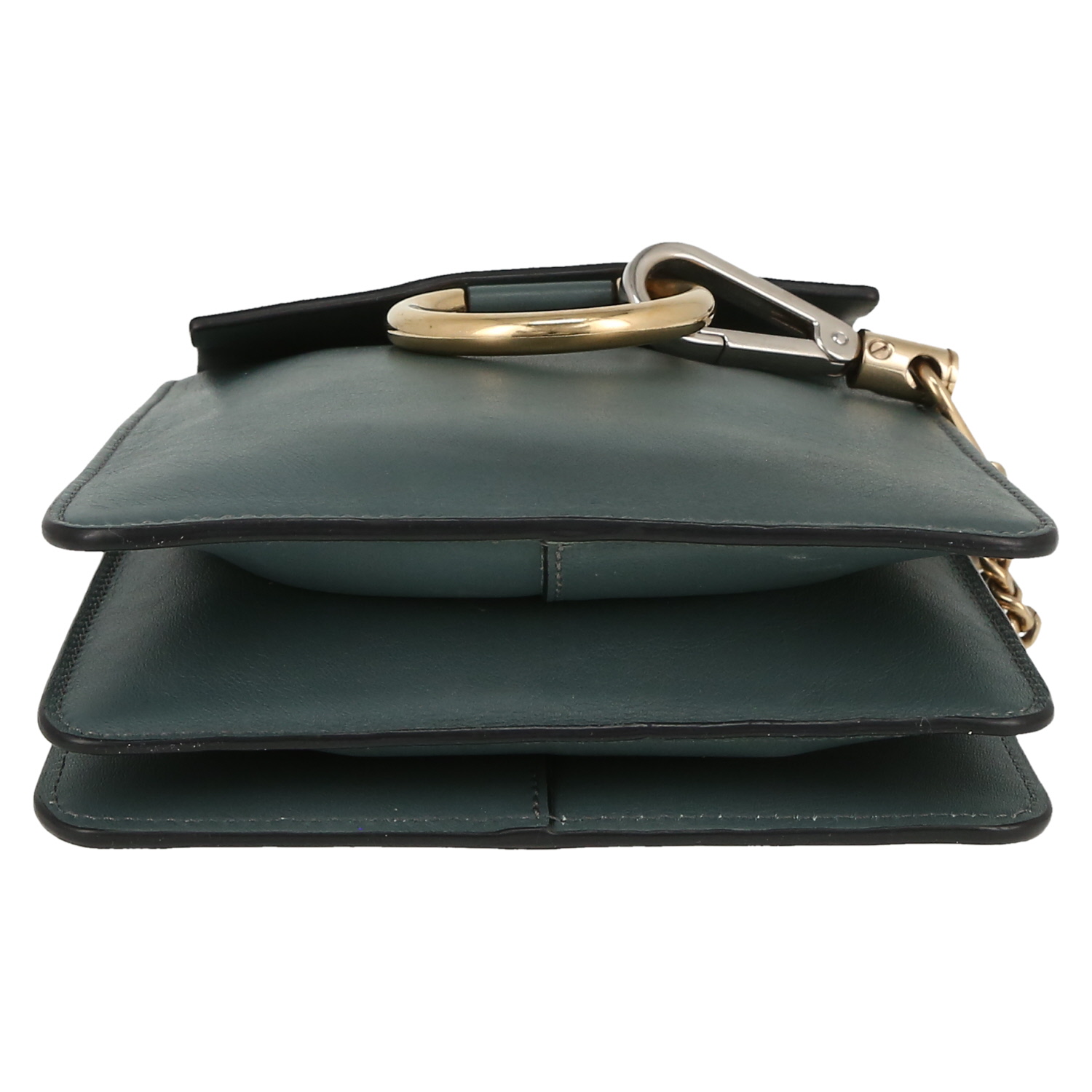 Bolso bandolera Chloé  Faye en cuero azul y ante azul - Detail D1