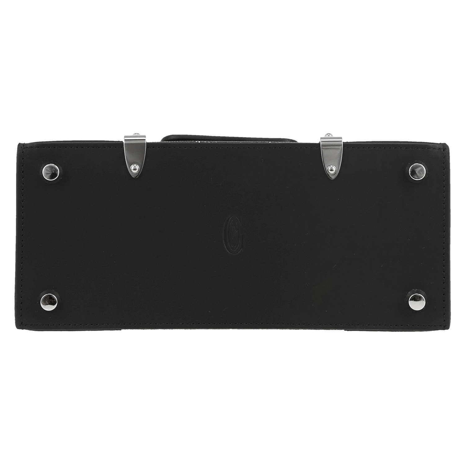 Borsa a tracolla Goyard  Saigon mini  in tela Goyardine nera e grigia e pelle nera - Detail D1