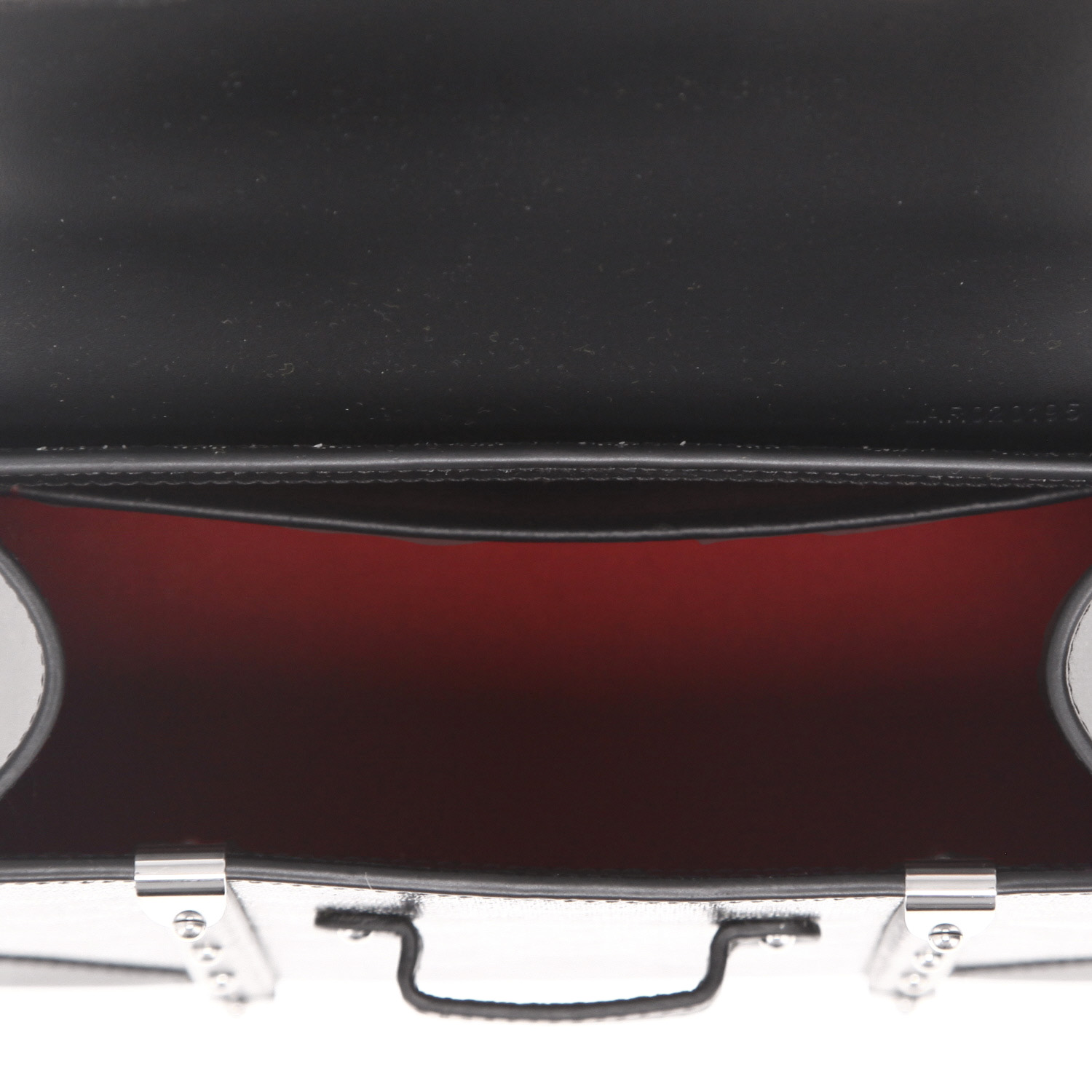 Goyard  Saigon mini  shoulder bag  in black and grey Goyard canvas  and black leather - Detail D3