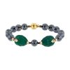 Cartier  bracelet in yellow gold, haematite and chrysoprase - 00pp thumbnail