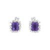 Fred  earrings in white gold, amethyst and diamonds - 00pp thumbnail