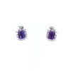 Fred  earrings in white gold, amethyst and diamonds - 360 thumbnail
