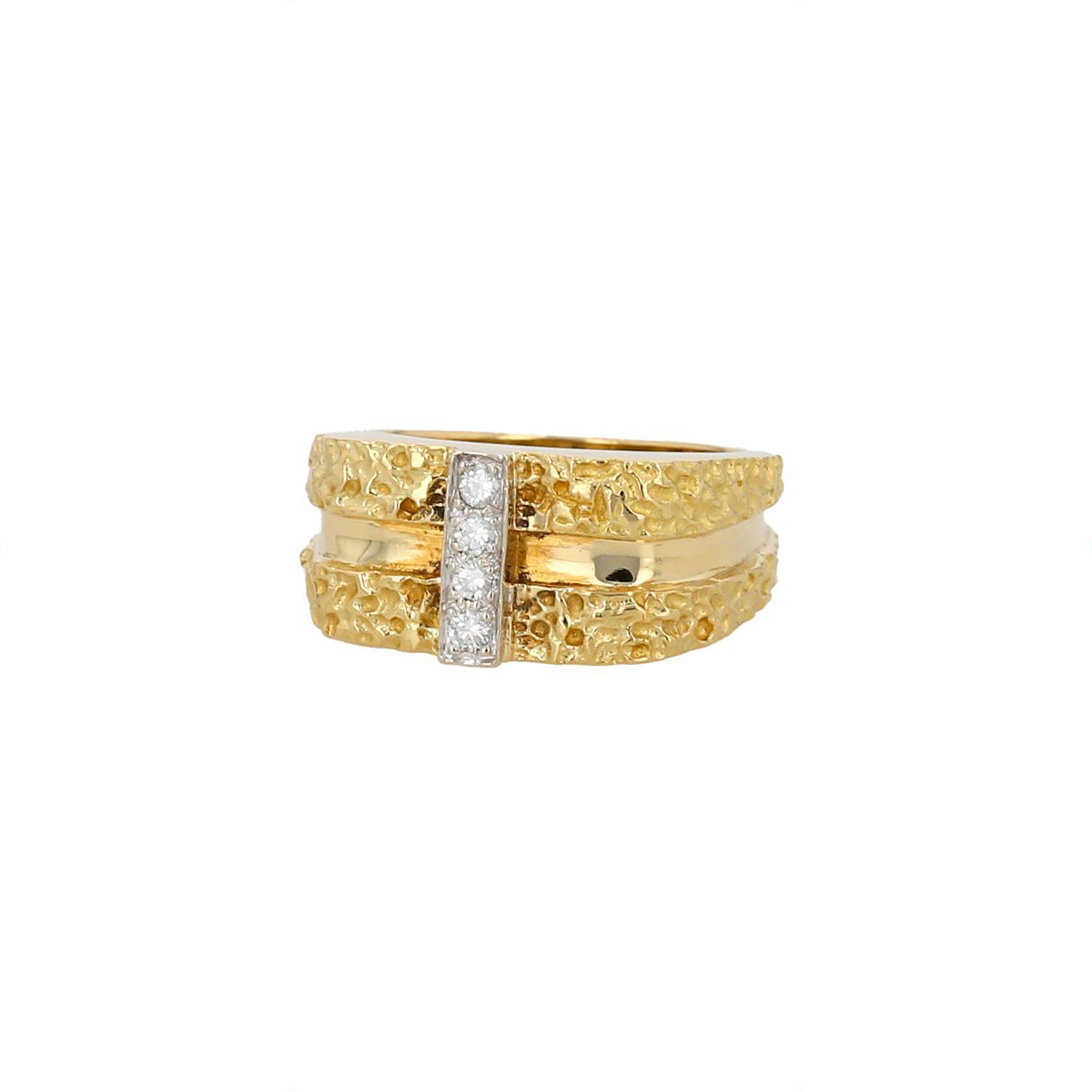 Anello  Vintage  in oro giallo e diamanti - 00pp