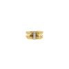 Vintage   1970's ring in yellow gold and diamonds - 360 thumbnail