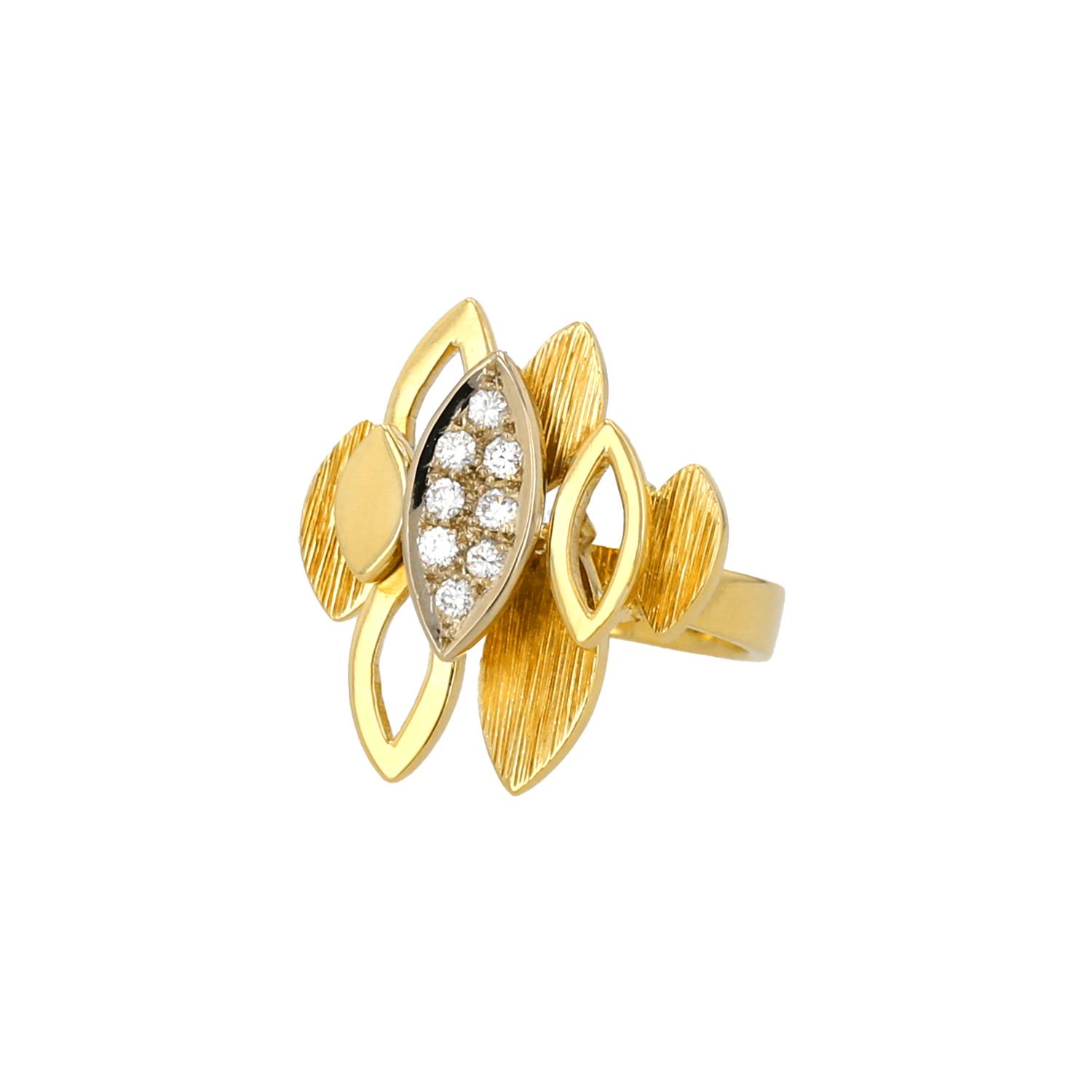 Anello  Vintage  in oro giallo e diamanti - 00pp