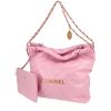 Chanel  22 small model  shopping bag  in pink leather - 00pp thumbnail