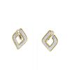 Vintage   1970's earrings in yellow gold, white gold and diamonds - 360 thumbnail