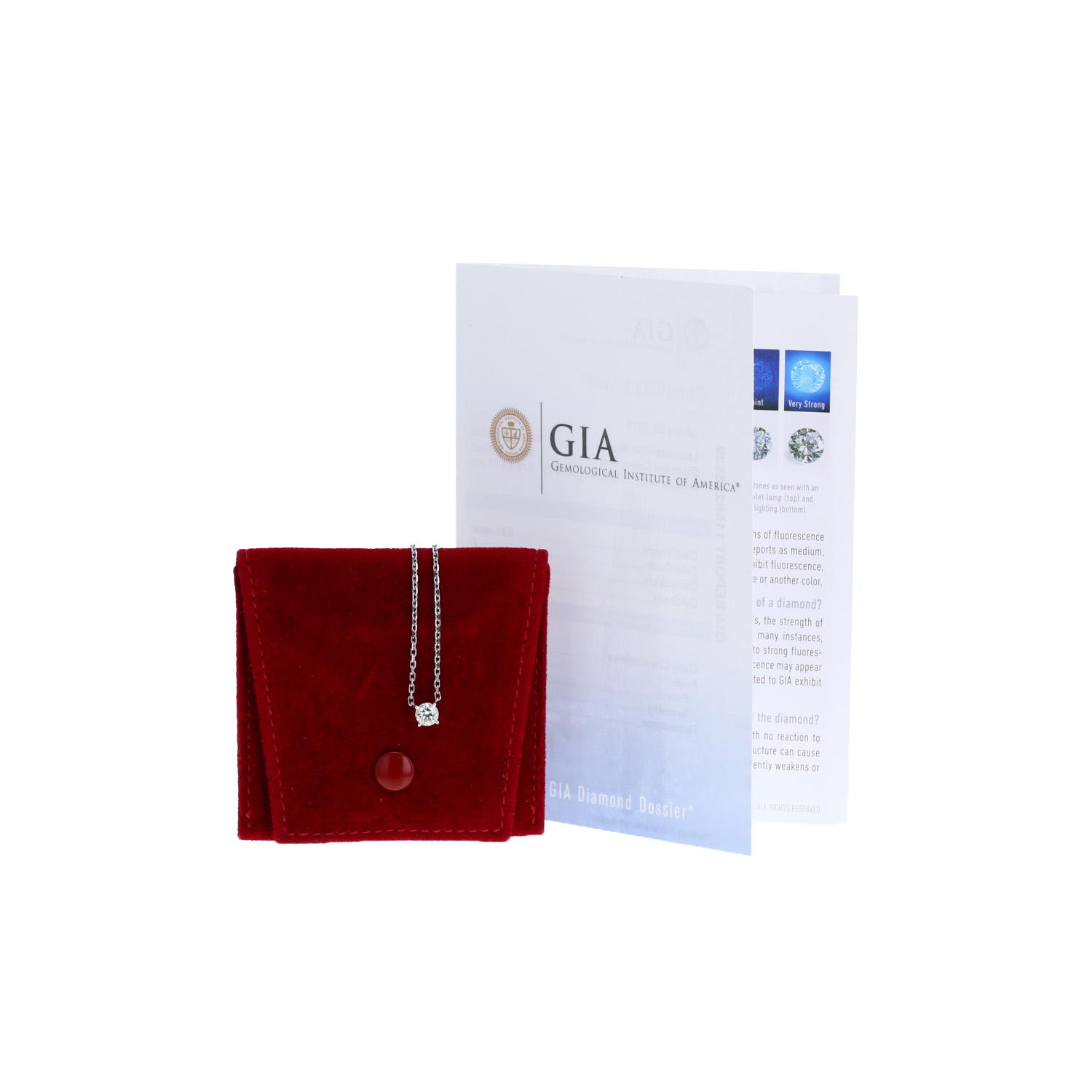 Collier Cartier 1895 en or blanc et diamant (0,51 carat) - Detail D2