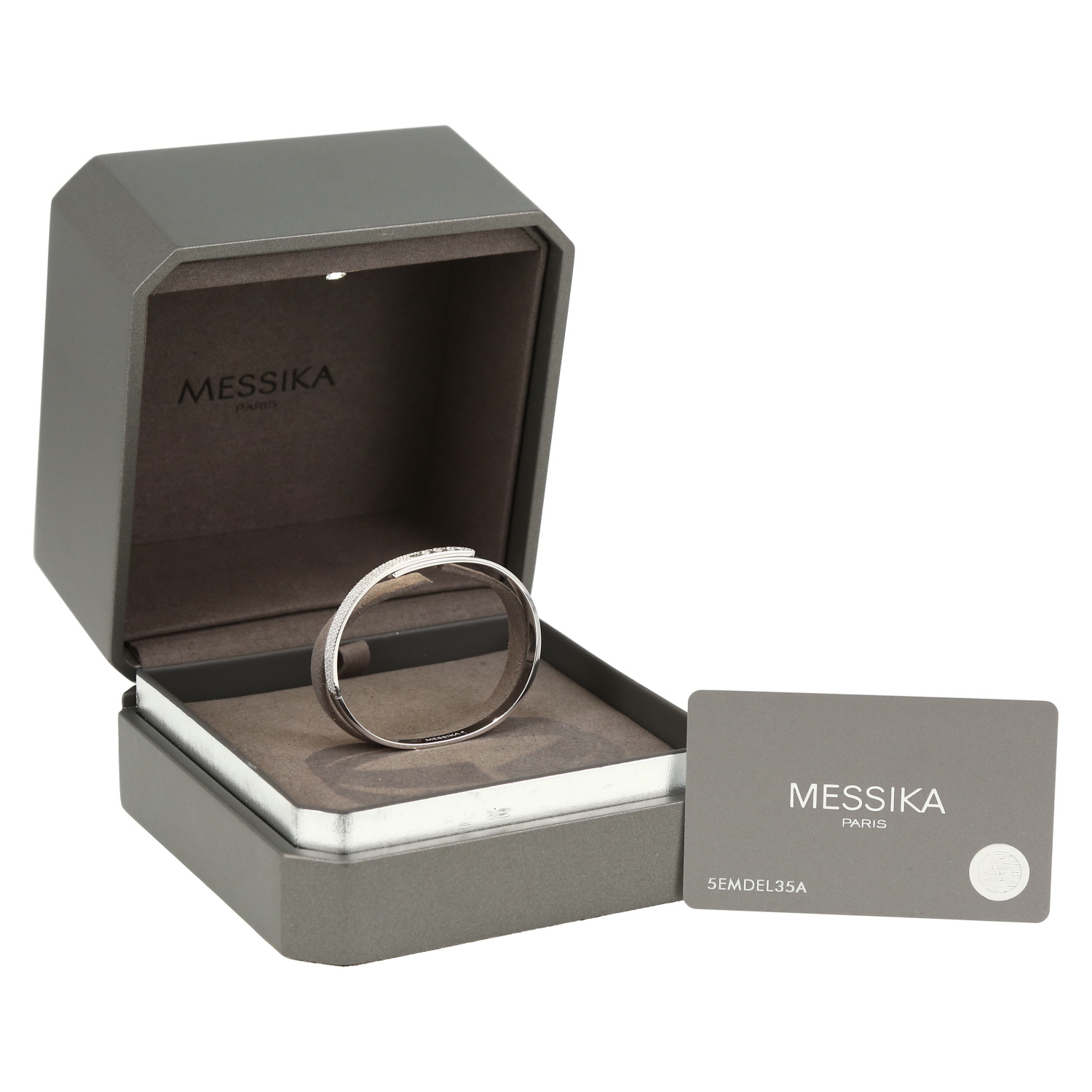 Messika Move Noa bracelet in white gold and diamonds - Detail D2