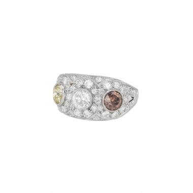 Anello  Vintage  in platino e diamanti