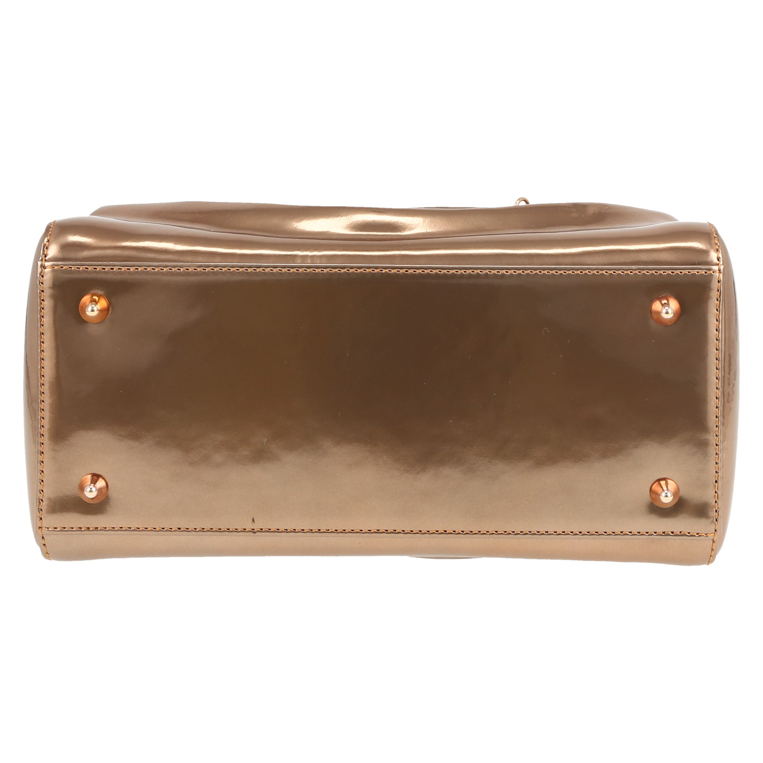 Lady Dior Edition Limitée handbag  in gold leather - Detail D1