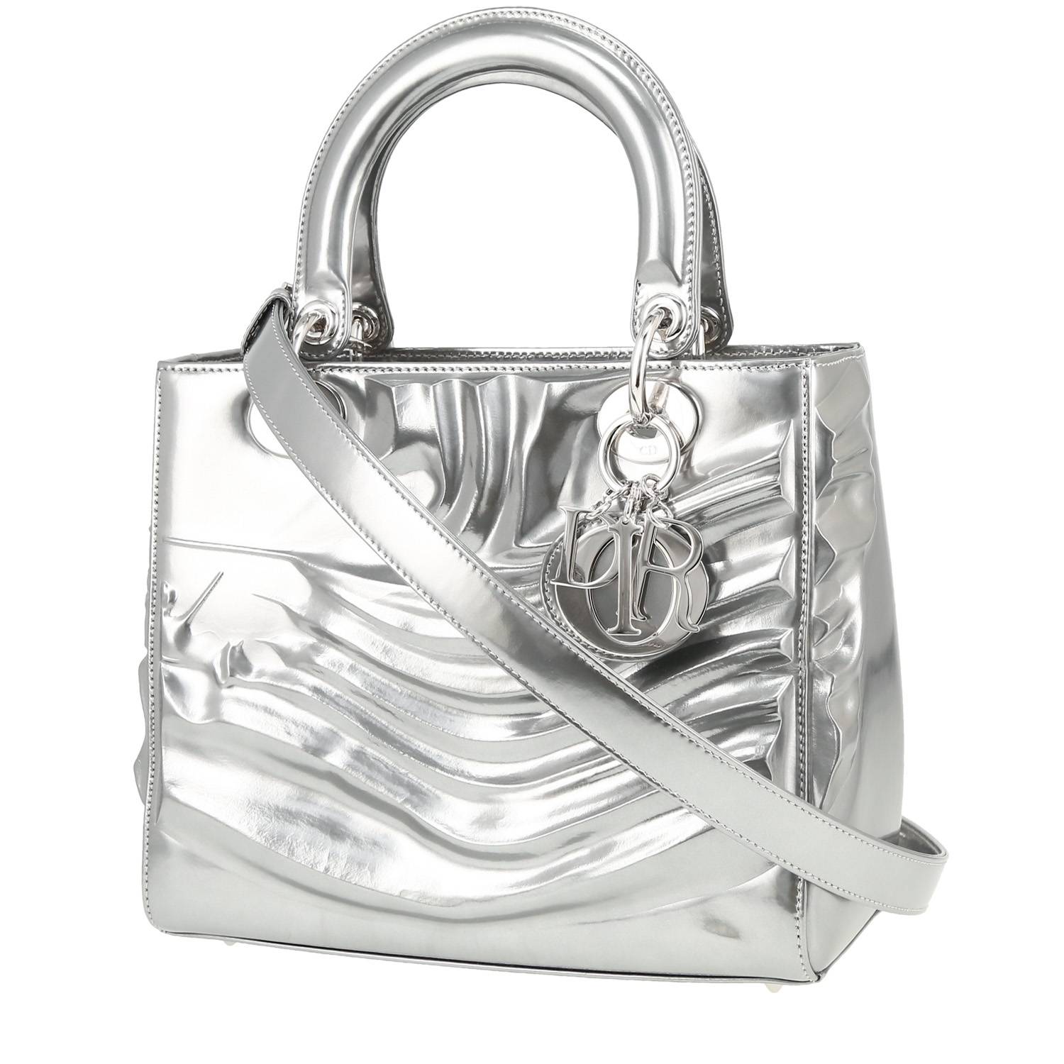 Limited Edition Jason Martin Handbag In Silver Leather