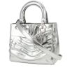 Lady Dior Edition Limitée Jason Martin handbag  in silver leather - 00pp thumbnail