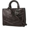 Dior  Lady Dior Edition Limitée handbag  in black and purple glittering leather - 00pp thumbnail