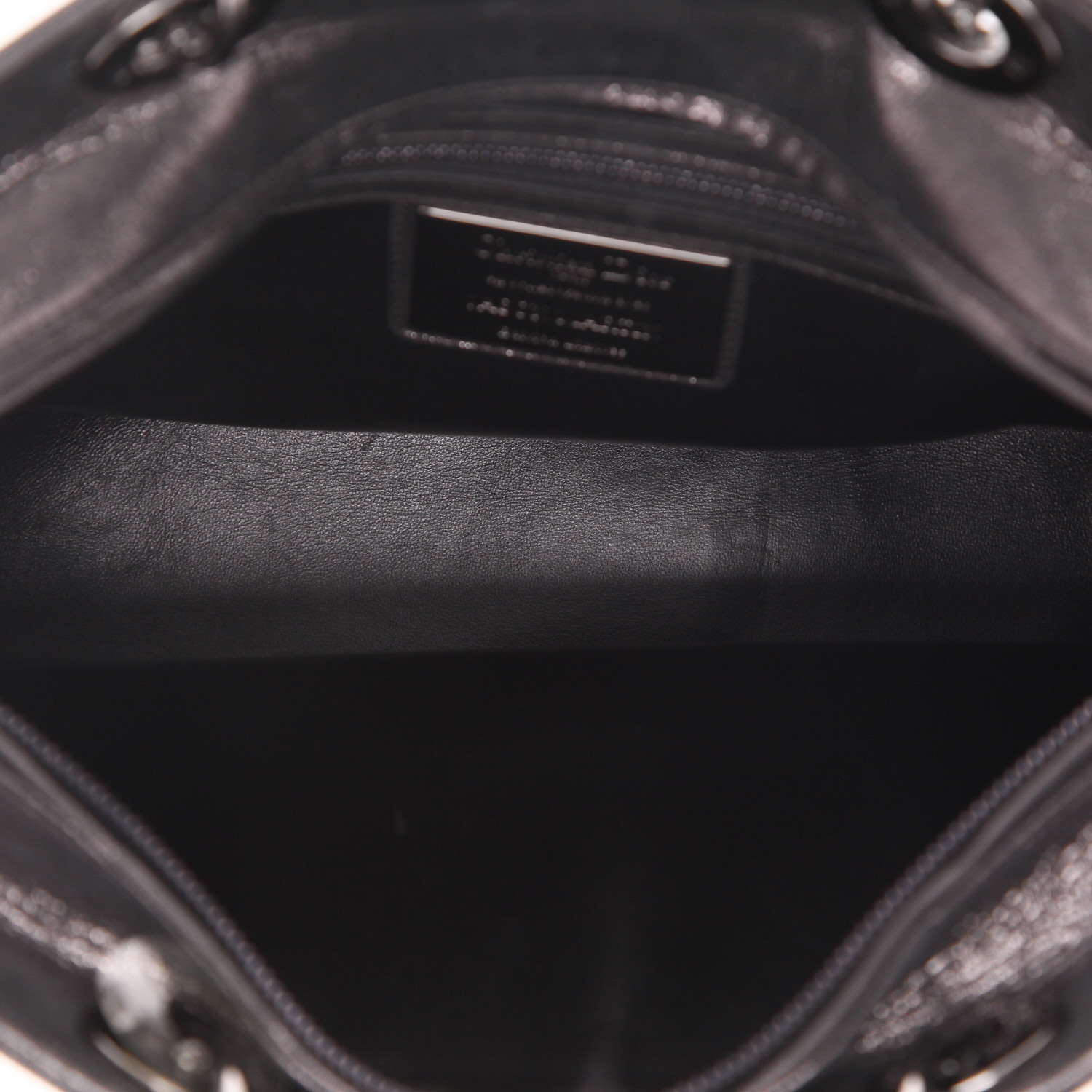 Dior  Lady Dior Edition Limitée handbag  in black and purple glittering leather - Detail D3