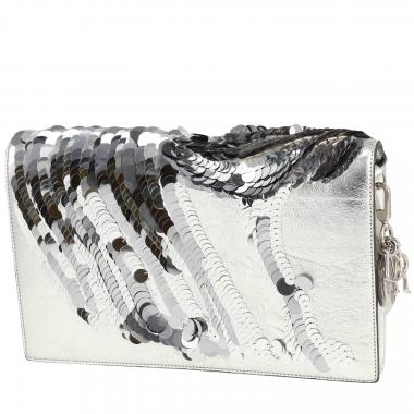 Pochette da sera Dior  Edition limitée in pelle argentata