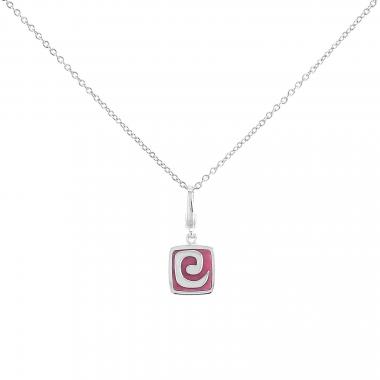 Pendentif Bulgari  en or blanc et rhodonite