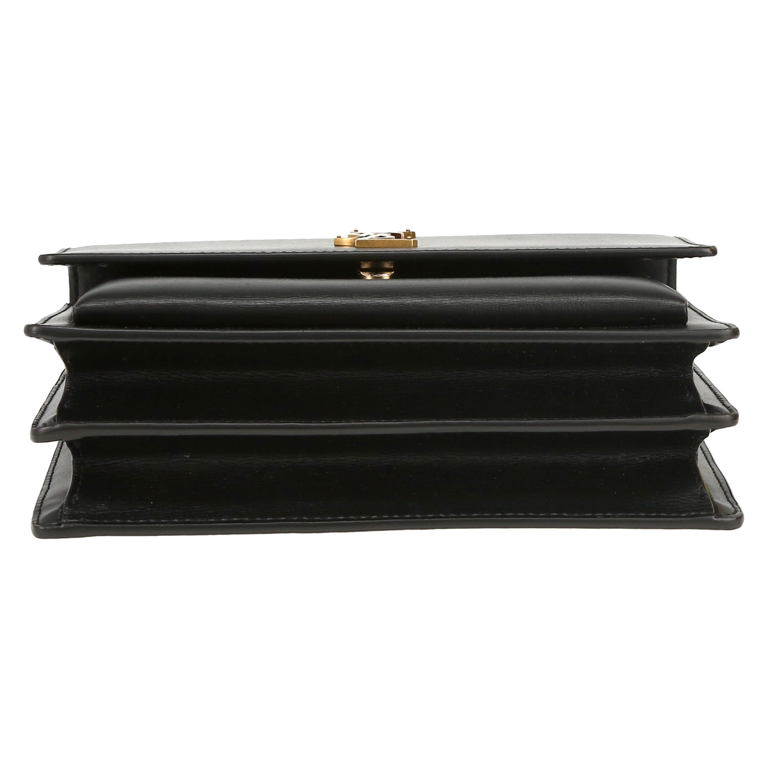 Bolso bandolera Saint Laurent  Sunset modelo mediano  en cuero negro - Detail D1