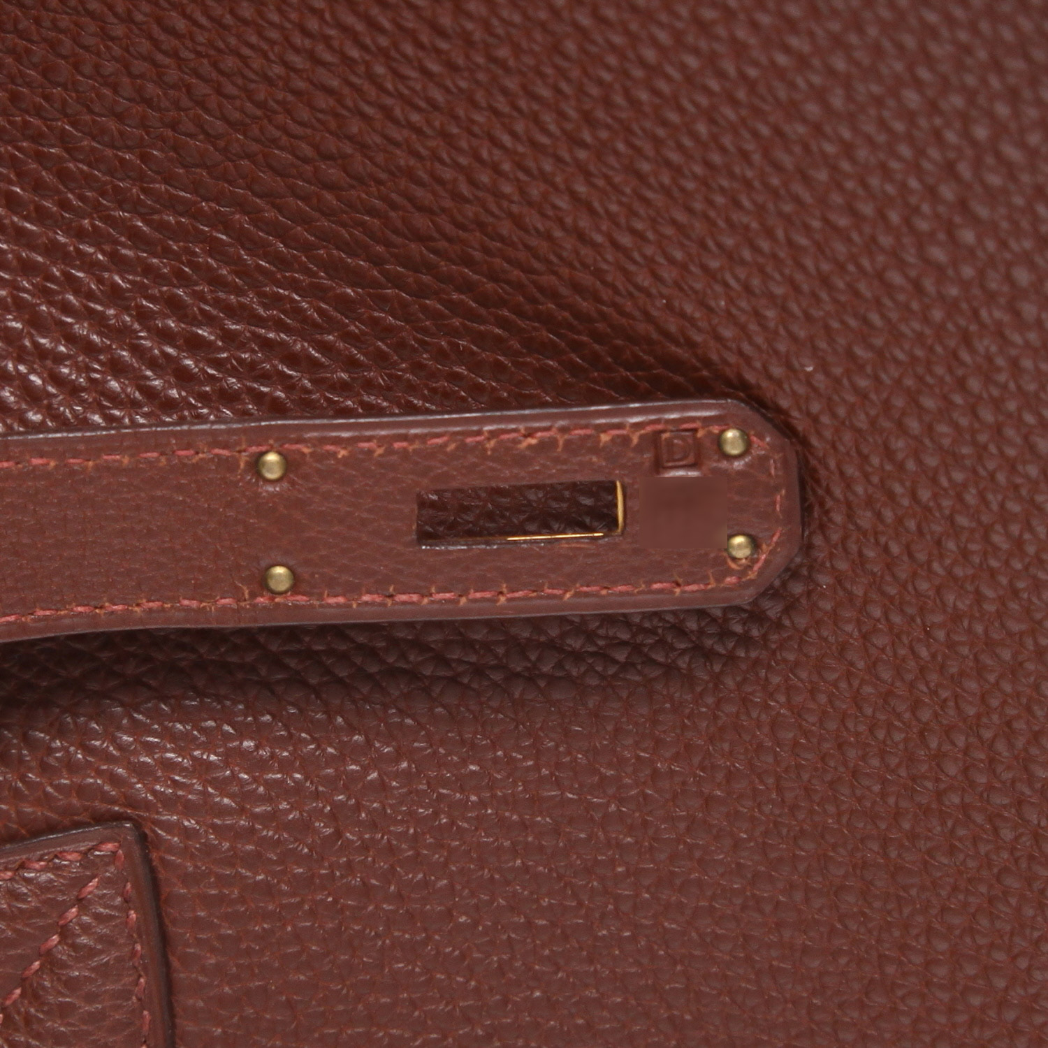 Hermès  Birkin 35 cm handbag  in brown togo leather - Detail D4