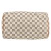 Louis Vuitton  Speedy 30 handbag  in azur damier canvas  and natural leather - Detail D1 thumbnail
