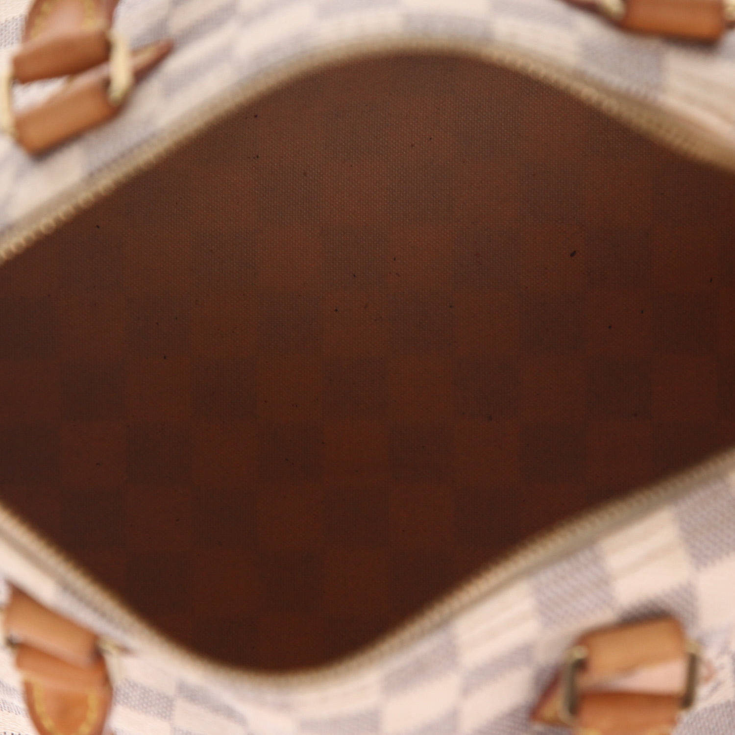 Borsa Louis Vuitton  Speedy 30 in tela a scacchi azzurro e pelle naturale - Detail D3