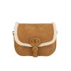 Dior  Bobby shoulder bag  in beige suede  and beige skin-out fur - 360 thumbnail