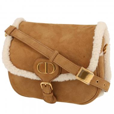 Borsa a tracolla Dior  Bobby in camoscio beige e  beige