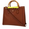 Gucci  Diana medium model  handbag  in brown leather  and bamboo - 00pp thumbnail