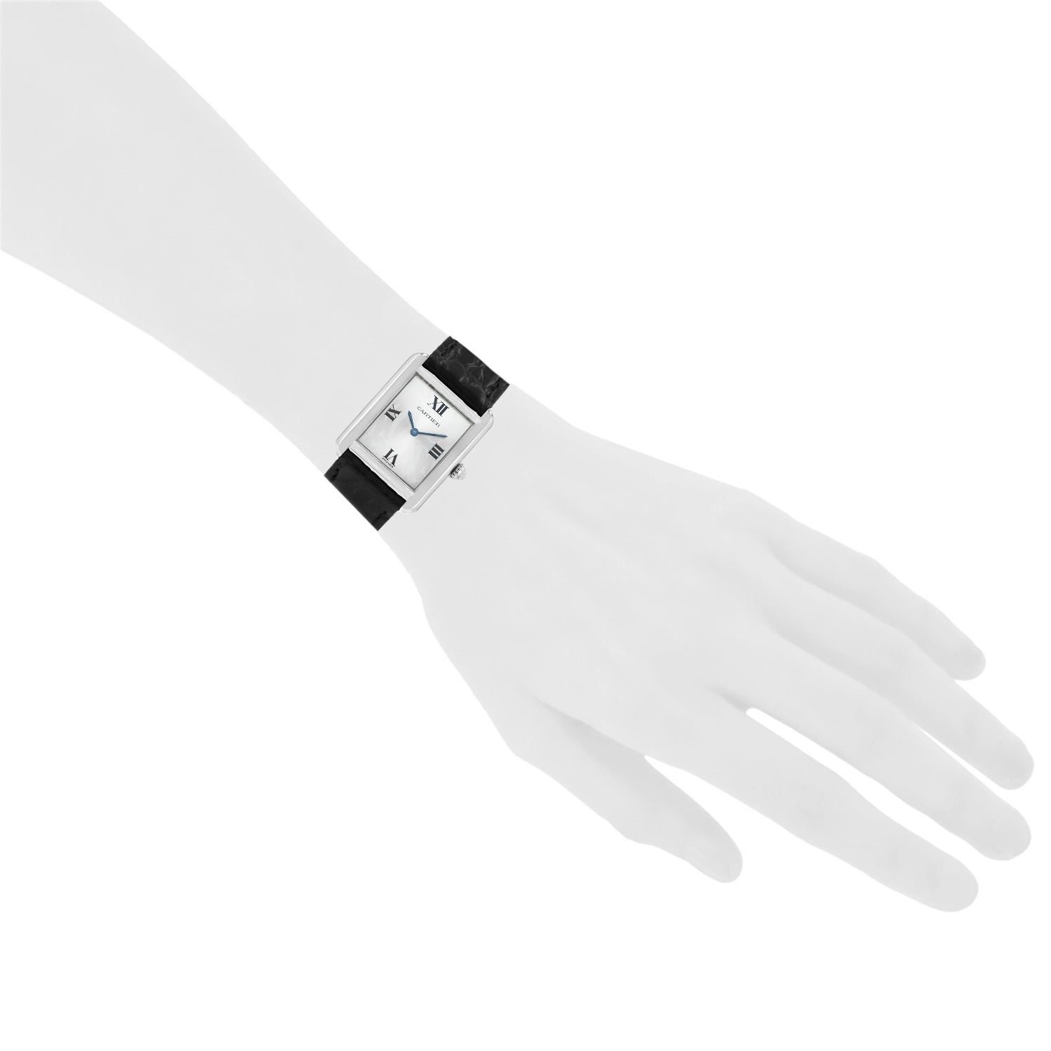 Reloj Cartier Tank Solo de acero Ref: Cartier - 2716  Circa 2000 - Detail D1