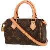 Bolso bandolera Louis Vuitton  Nano Speedy en lona Monogram marrón y cuero natural - 00pp thumbnail