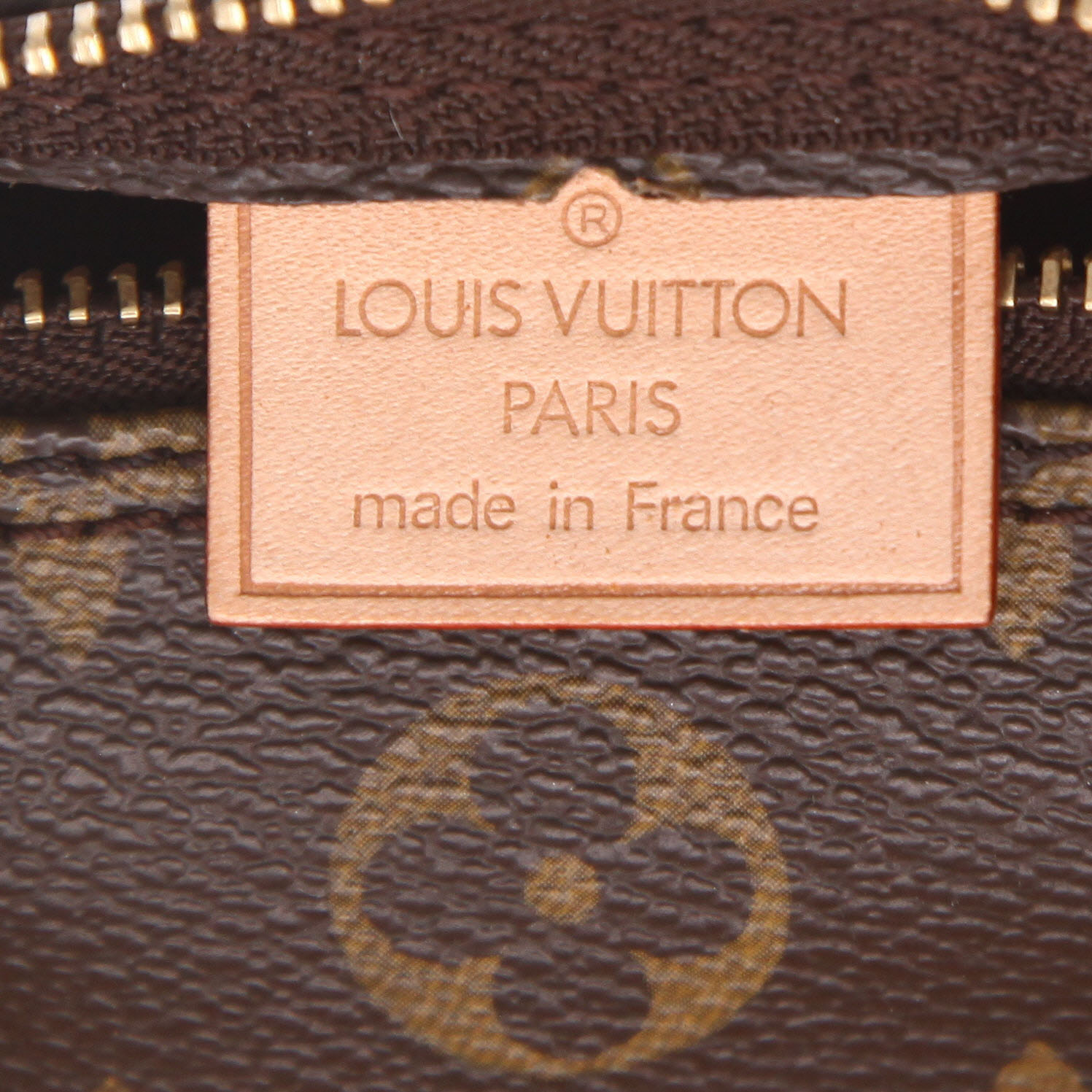 Sac bandoulière Louis Vuitton  Nano Speedy en toile monogram marron et cuir naturel - Detail D2