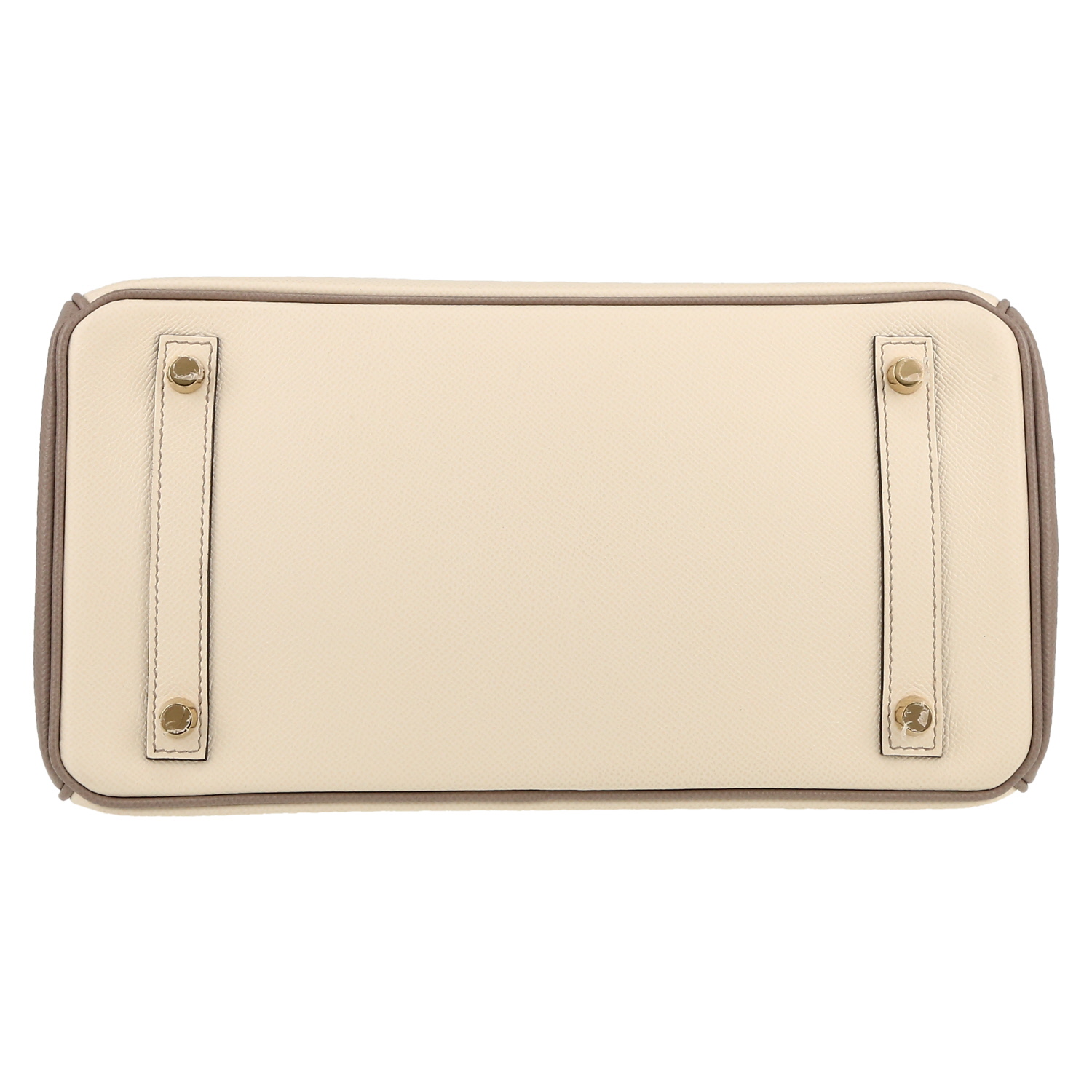 Sac à main Hermès  Birkin 30 cm en cuir epsom Craie et étoupe - Detail D1