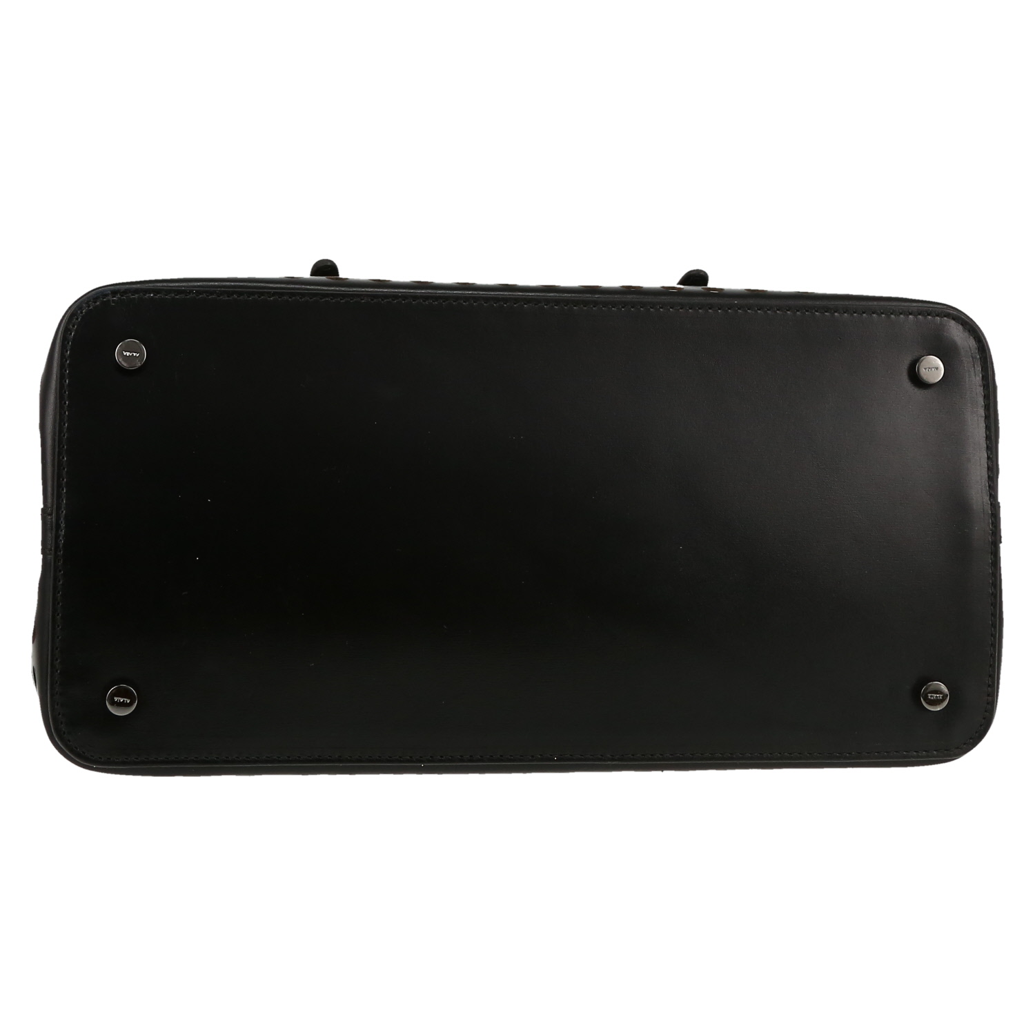 Sac cabas Alaïa  Vienne en cuir noir - Detail D1