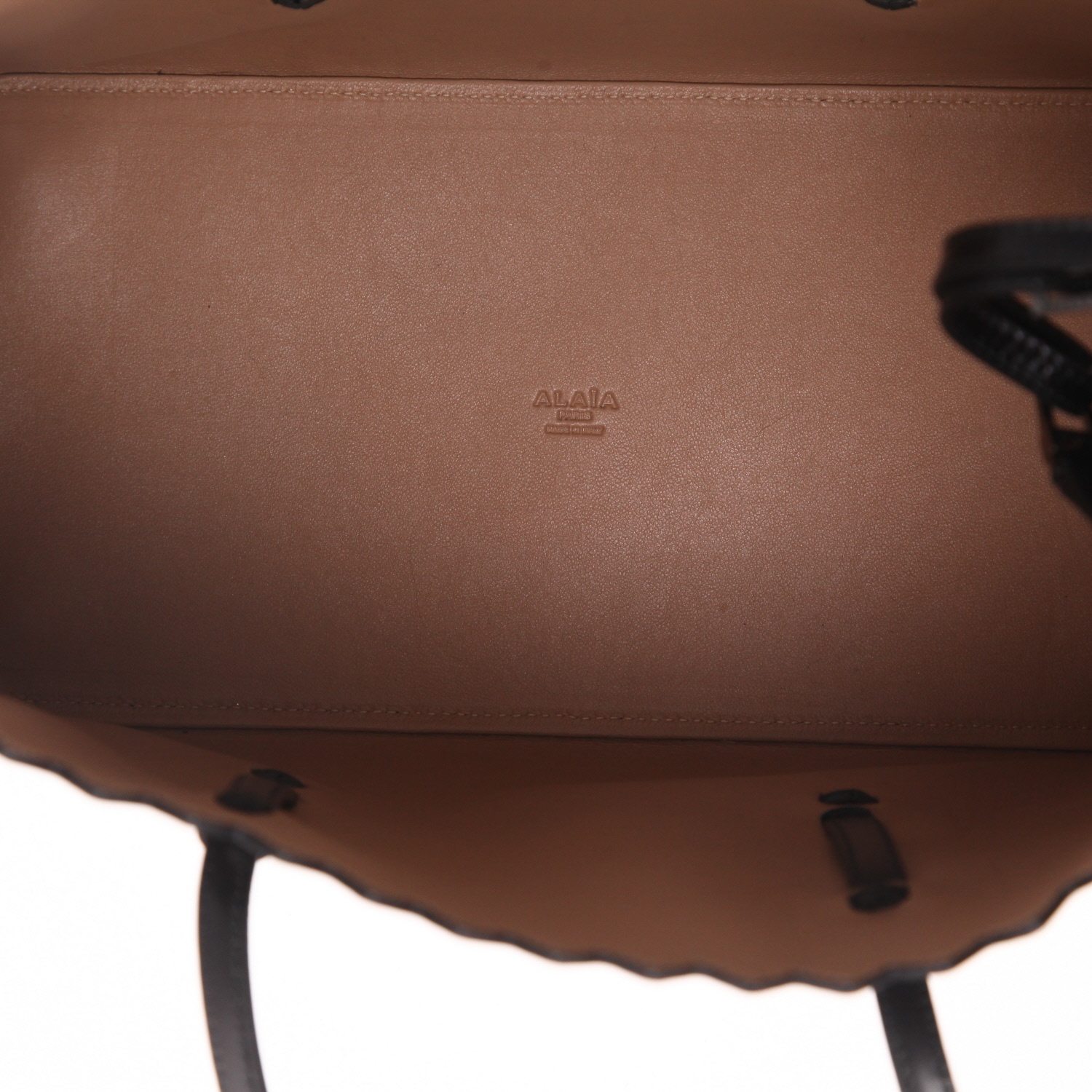 Sac cabas Alaïa  Vienne en cuir noir - Detail D3